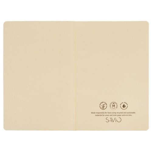 Блокнот А5 из переработанного тростника и RPET Adiantum, 80 листов, гибкая обложка; - купить именные сувениры в Воронеже