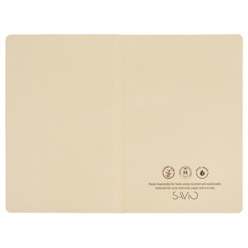 Блокнот А5 из переработанного тростника и RPET Adiantum, 80 листов, гибкая обложка; - купить именные сувениры в Воронеже