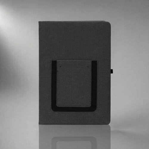 Блокнот Pocket 140*205 мм с карманом для телефона, черный