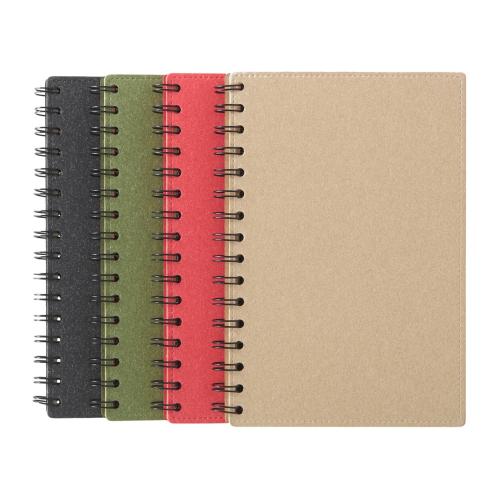 Блокнот на спирали в картонной обложке с переработанной бумагой Mania; - купить подарки с логотипом в Воронеже