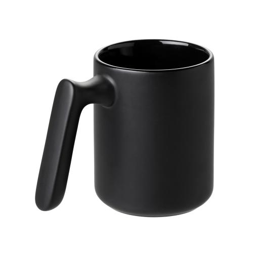 Кружка матовая с прямой ручкой Axio, 360 мл, черный