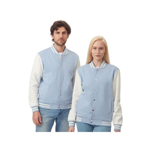 Бомбер Oxford, небесно-голубой/молочный, унисекс