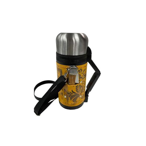 Термос в кожаном чехле, 1,2л; - купить необычные сувениры в Воронеже