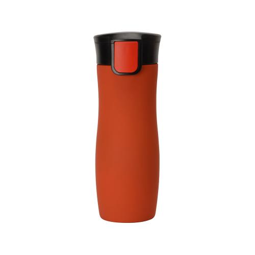 Вакуумная термокружка с кнопкой Streamline, Waterline, soft-touch, тубус; - купить подарки с логотипом в Воронеже