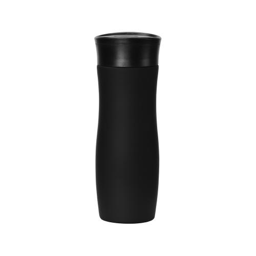 Вакуумная термокружка с кнопкой Streamline, Waterline, soft-touch, тубус; - купить именные сувениры в Воронеже