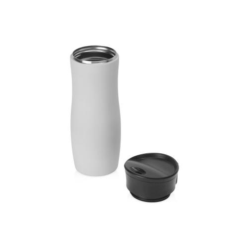 Вакуумная термокружка с кнопкой Streamline, Waterline, soft-touch; - купить необычные сувениры в Воронеже