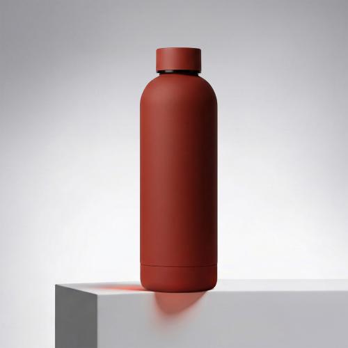 Вакуумная термобутылка Cask Waterline, soft touch, 500 мл, красный (P)
