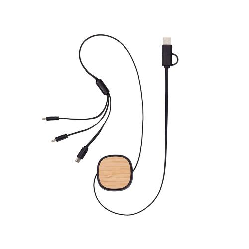 Универсальный кабель с ретрактором 3-в-1 Retrax; - купить именные сувениры в Воронеже