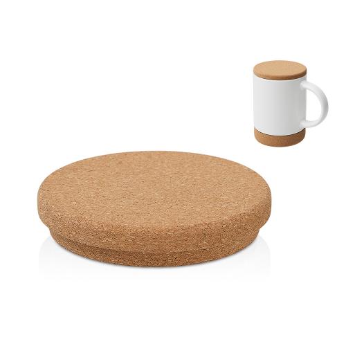 Кружка 450 мл с пробковым дном с крышкой Корк & Бон; - купить подарки с логотипом в Воронеже