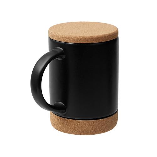 Кружка 450 мл с пробковым дном с крышкой Корк & Бон; - купить необычные подарки в Воронеже