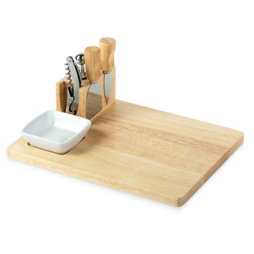 Набор Save time для сыра и вина со съемной подставкой, натуральный; - купить необычные подарки в Воронеже