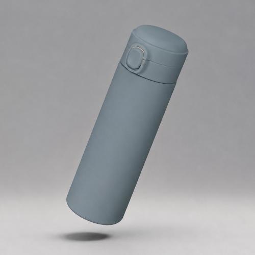Вакуумная термокружка Waterline c кнопкой Guard, 400 мл, тубус, антрацит