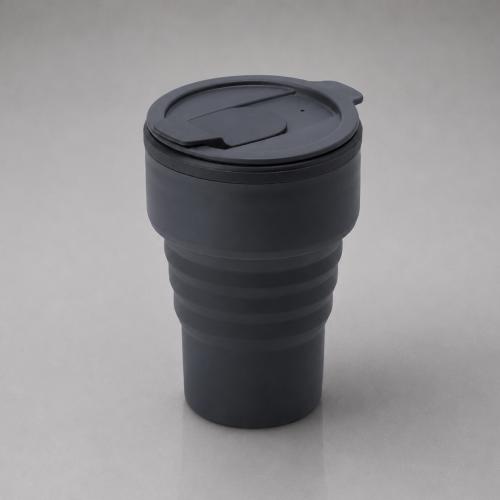 Силиконовый складной стакан GoCup, темно-серый