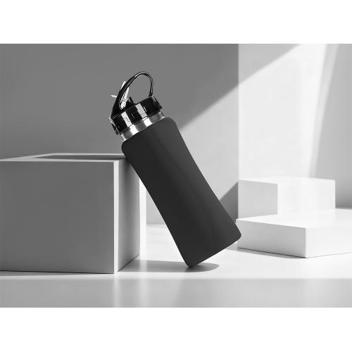 Бутылка для воды Bottle C1, сталь, soft touch, 600 мл, черный