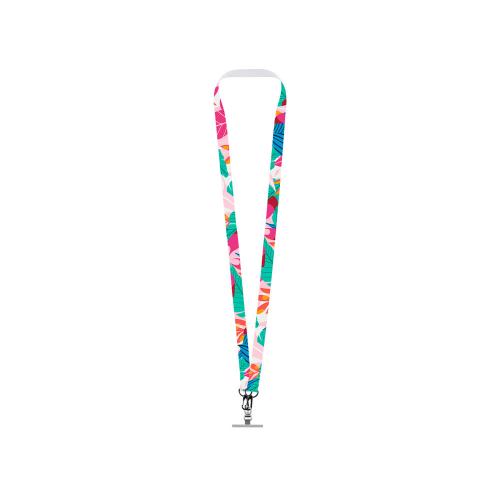 Ланъярд 2 см под сублимацию с 2-мя трендовыми карабинами и металлическим держателем для телефона; - купить необычные подарки в Воронеже