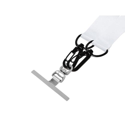 Ланъярд 2 см под сублимацию с 2-мя трендовыми карабинами и металлическим держателем для телефона; - купить именные сувениры в Воронеже