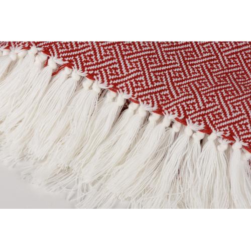 Плед акриловый Tassel с белой бахромой; - купить необычные подарки в Воронеже