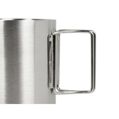 Стальная кружка с двойными стенками и складными ручками Kamchatka; - купить именные сувениры в Воронеже