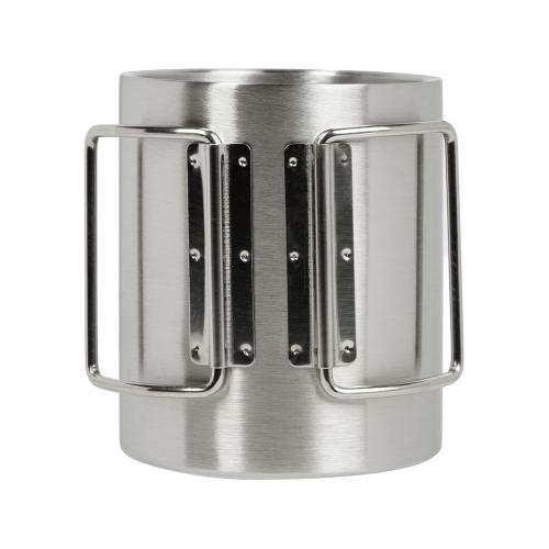 Стальная кружка с двойными стенками и складными ручками Kamchatka; - купить подарки с логотипом в Воронеже