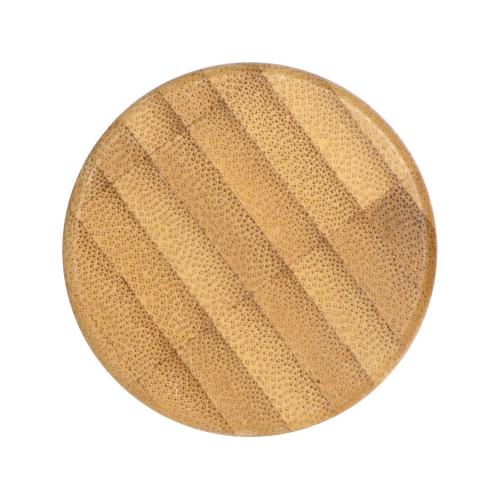 Бутылка из переработанного пластика Kato Bamboo с бамбуковой крышкой; - купить подарки с логотипом в Воронеже