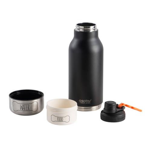 Вакуумный термос Buddy 3-в-1 со съемными мисками для питомцев, 1000 мл; - купить необычные сувениры в Воронеже