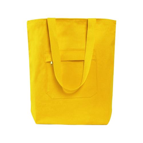 Сумка на молнии Zipper из хлопка 280 г c карманом на молнии спереди; - купить необычные подарки в Воронеже