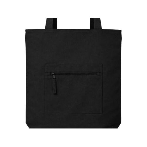 Сумка на молнии Zipper  Neo из хлопка 280 г c карманом на молнии спереди; - купить подарки с логотипом в Воронеже