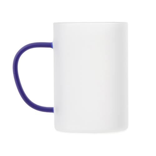 Стеклянная матовая кружка Акцент с цветной ручкой для сублимации; - купить необычные сувениры в Воронеже