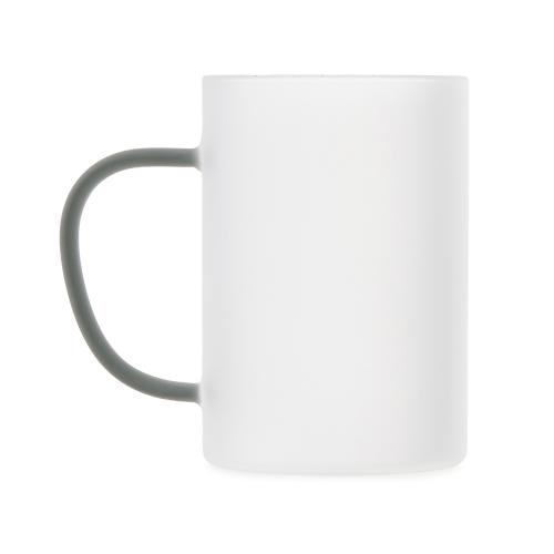 Стеклянная матовая кружка Акцент с цветной ручкой для сублимации; - купить необычные сувениры в Воронеже