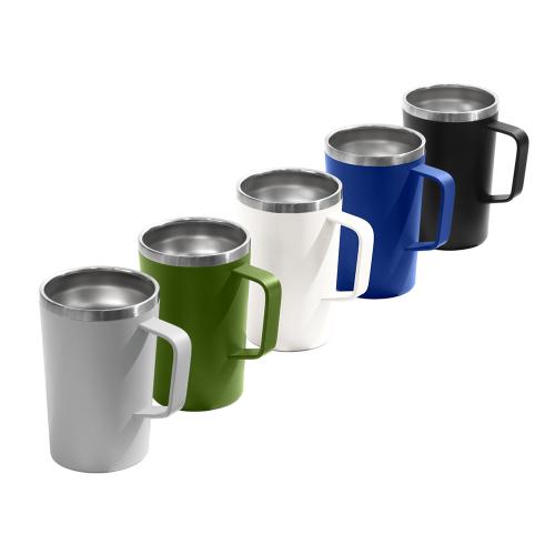 Стальная кружка с двойными стенками и порошковым покрытием Tibet; - купить подарки с логотипом в Воронеже