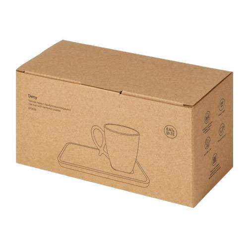 Чайная пара с бамбуковым блюдцем Deny; - купить подарки с логотипом в Воронеже