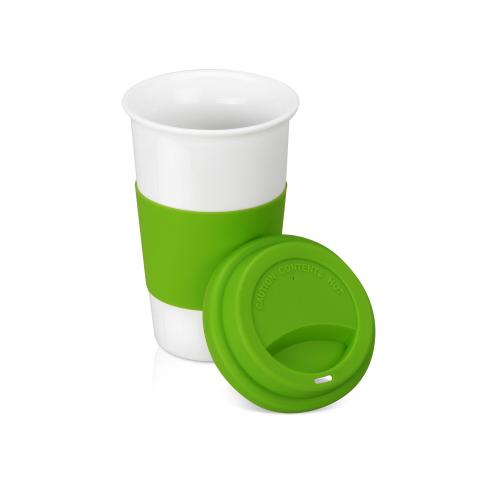 Кружка с силиконовой крышкой и манжетой Нью-Йорк 300мл; - купить необычные подарки в Воронеже