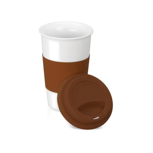 Кружка с силиконовой крышкой и манжетой Нью-Йорк 300мл; - купить необычные подарки в Воронеже