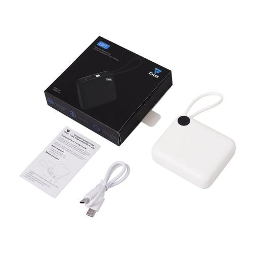 Внешний аккумулятор со встроенным кабелем Liri, QC/PD, 10000 мАч; - купить необычные подарки в Воронеже