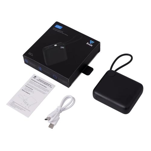 Внешний аккумулятор со встроенным кабелем Liri, QC/PD, 10000 мАч; - купить необычные подарки в Воронеже