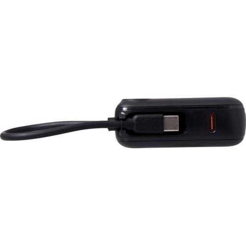 Внешний аккумулятор со встроенным кабелем Liri, QC/PD, 10000 мАч; - купить подарки с логотипом в Воронеже