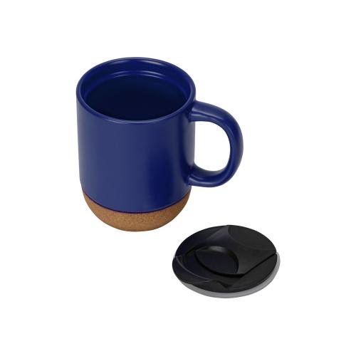 Кружка Denpasar с пробковым дном и крышкой, цветная с двух сторон; - купить именные сувениры в Воронеже