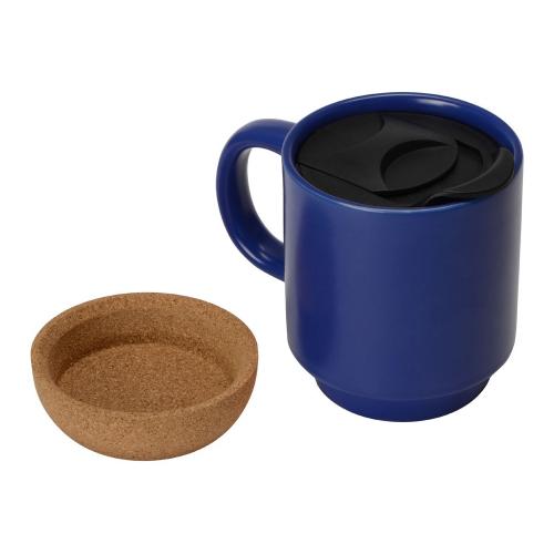 Кружка Denpasar с пробковым дном и крышкой, цветная с двух сторон; - купить необычные сувениры в Воронеже