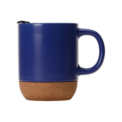 Кружка Denpasar с пробковым дном и крышкой, цветная с двух сторон; - купить подарки с логотипом в Воронеже