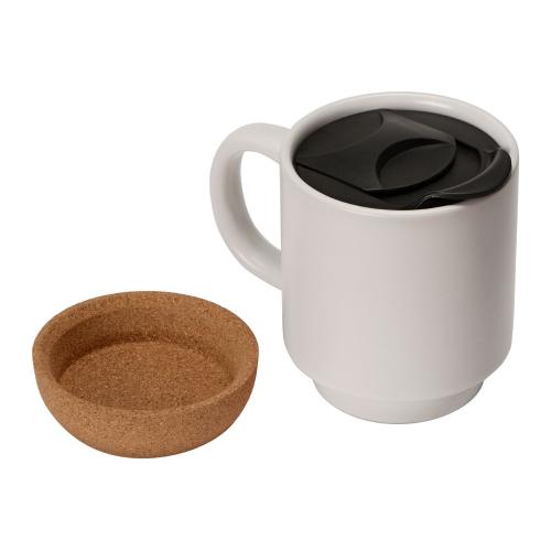 Кружка Denpasar с пробковым дном и крышкой, цветная с двух сторон; - купить необычные сувениры в Воронеже