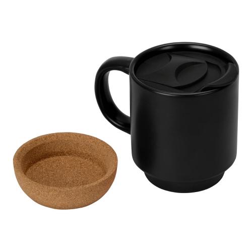 Кружка Denpasar с пробковым дном и крышкой, цветная с двух сторон; - купить необычные сувениры в Воронеже