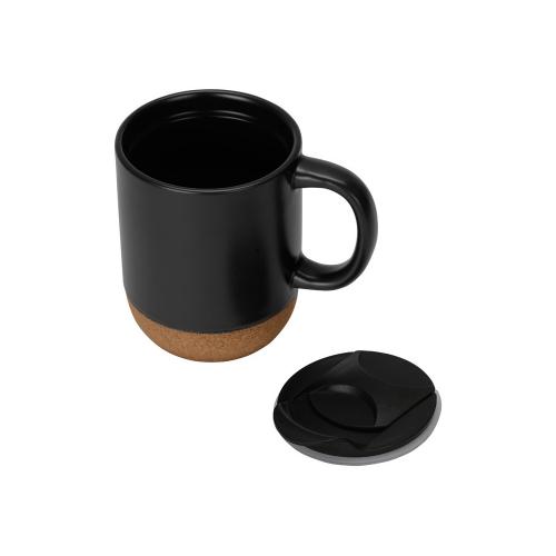 Кружка Denpasar с пробковым дном и крышкой, цветная с двух сторон; - купить именные сувениры в Воронеже