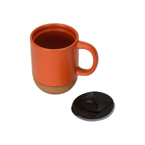 Кружка Denpasar с пробковым дном и крышкой, цветная с двух сторон; - купить именные сувениры в Воронеже