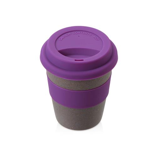 Стакан с силиконовой крышкой Cafe, фиолетовый