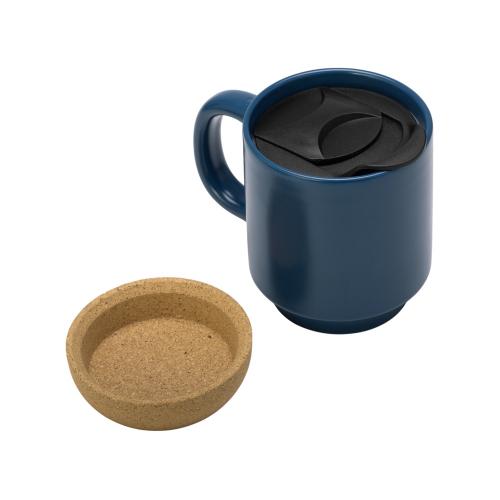 Кружка Denpasar с пробковым дном и крышкой, цветная с двух сторон; - купить необычные сувениры в Воронеже