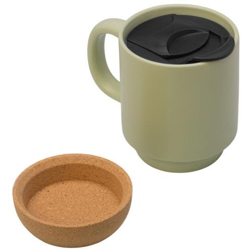 Кружка Denpasar с пробковым дном и крышкой, цветная с двух сторон; - купить необычные сувениры в Воронеже