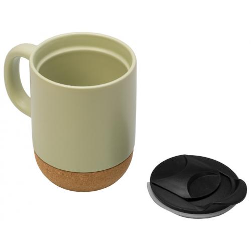 Кружка Denpasar с пробковым дном и крышкой, цветная с двух сторон; - купить именные сувениры в Воронеже