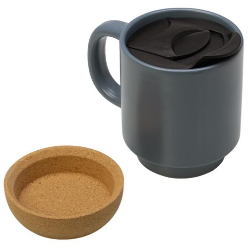 Кружка Denpasar с пробковым дном и крышкой, цветная с двух сторон; - купить необычные сувениры в Воронеже