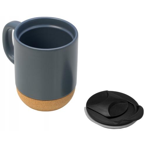 Кружка Denpasar с пробковым дном и крышкой, цветная с двух сторон; - купить именные сувениры в Воронеже