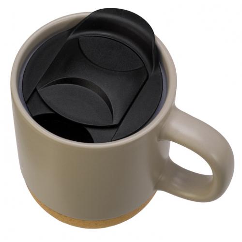 Кружка Denpasar с пробковым дном и крышкой, цветная с двух сторон; - купить необычные подарки в Воронеже